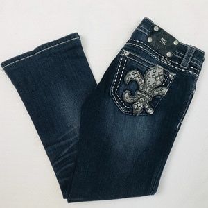 MISS ME BOOT CUT FLUER DE LES & CROSSES